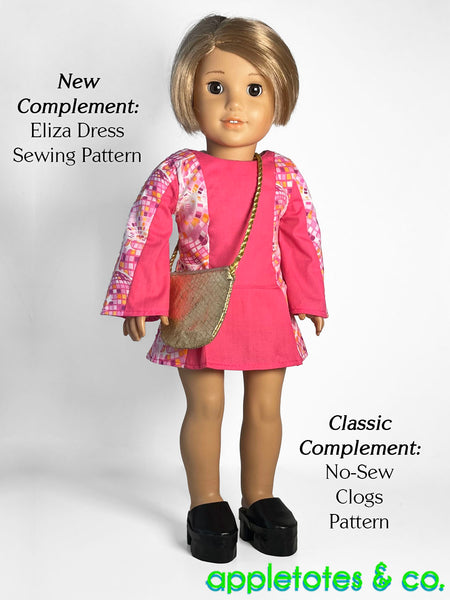 70's Zippered Bag Sewing Pattern for 18 Inch Dolls