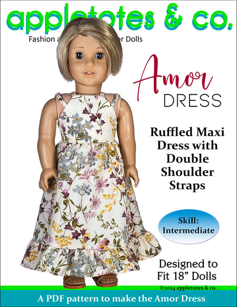 Amor Dress 18 Inch Doll Sewing Pattern