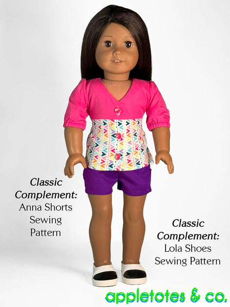 Andrea Blouse 18 Inch Doll Sewing Pattern