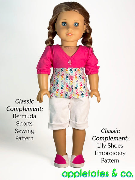 Andrea Blouse 18 Inch Doll Sewing Pattern