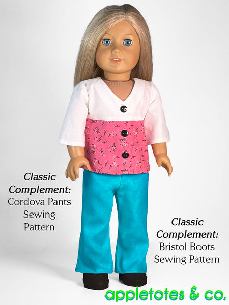 Andrea Blouse 18 Inch Doll Sewing Pattern