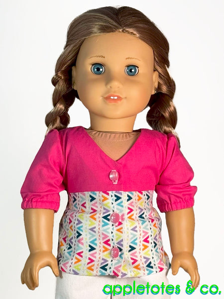 Andrea Blouse 18 Inch Doll Sewing Pattern