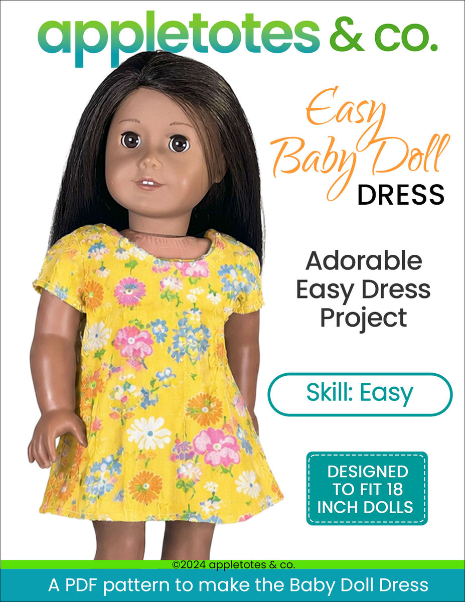 Free Baby Doll Dress 18 Inch Doll Sewing Pattern – Appletotes & Co