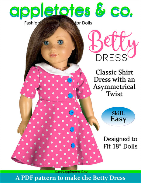 Betty Dress 18 Inch Doll Sewing Pattern