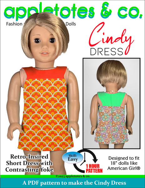 Cindy Dress 18 Inch Doll Sewing Pattern