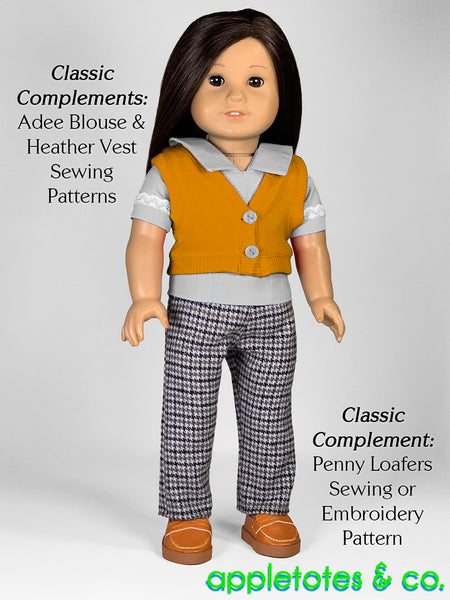 Cordova Pants 18 Inch Doll Sewing Pattern