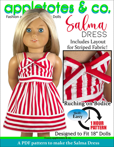 Salma Dress 18 Inch Doll Sewing Pattern