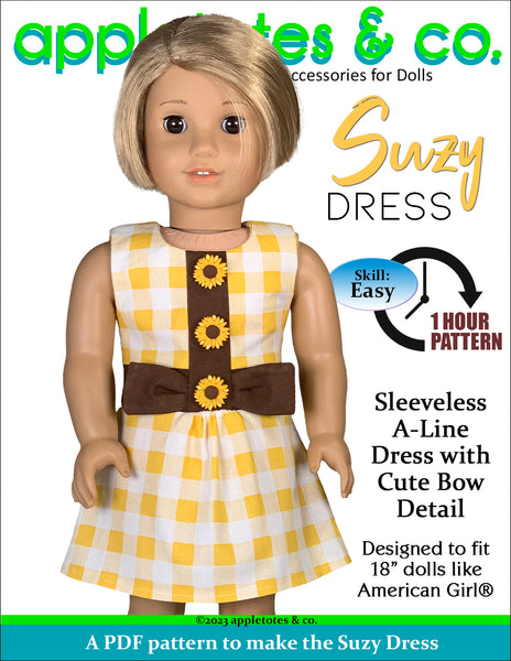 Suzy Dress 18 Inch Doll Sewing Pattern
