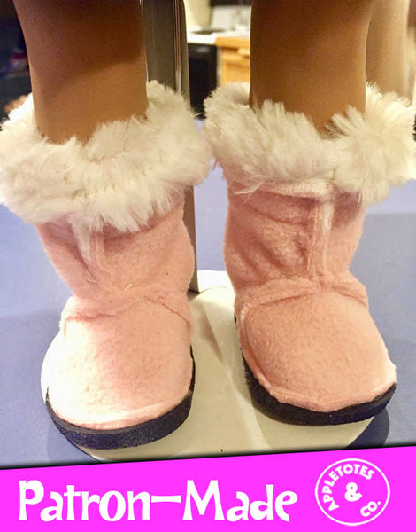 Furry Boots Sewing Pattern for 18 Inch Dolls
