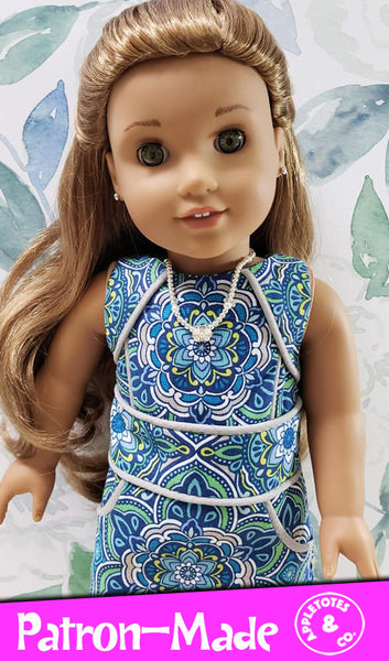 Cameron Dress Sewing Pattern for 18 Inch Dolls