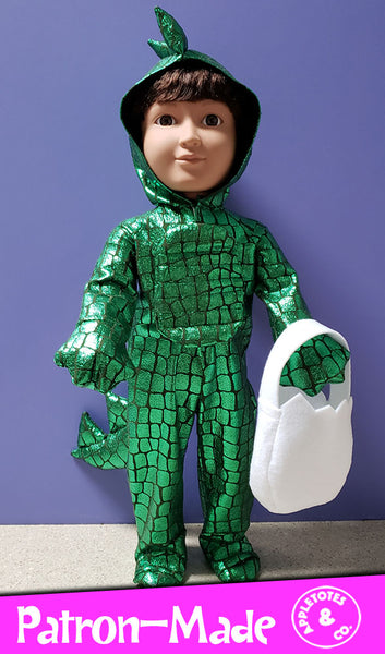 Dinosaur Costume Sewing Pattern for 18 Inch Dolls