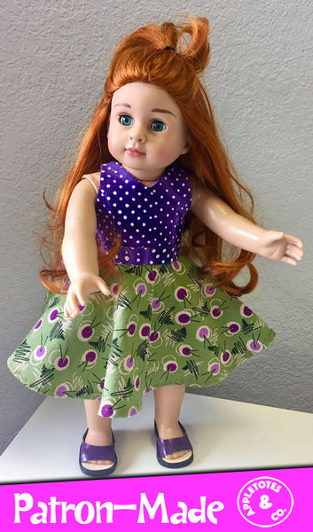 Ella Dress Sewing Pattern for 18" Dolls