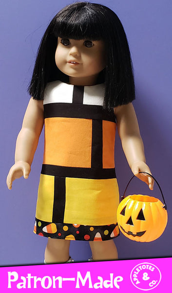 Mondrian Dress Sewing Pattern for 18 Inch Dolls