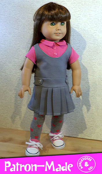 Prep School Uniform Sewing Pattern for 18 Inch Dolls