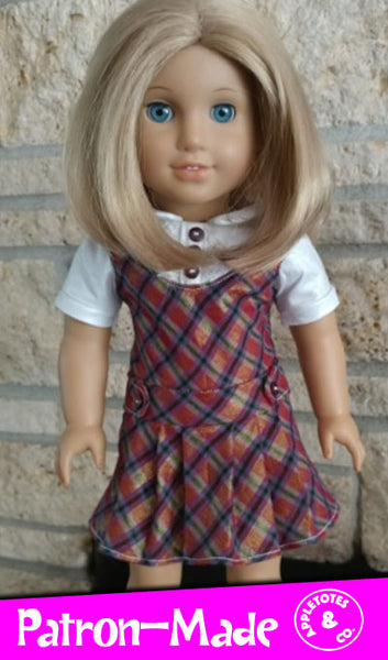 Prep School Uniform Sewing Pattern for 18 Inch Dolls