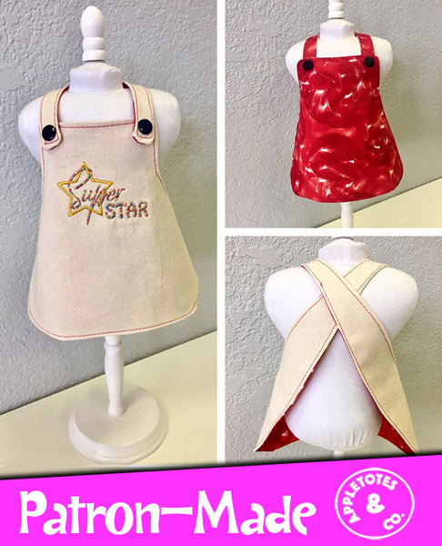 Reversible Apron Sewing Pattern for 18 Inch Dolls