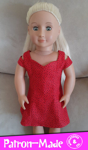 Sophia Dress Sewing Pattern for 18 Inch Dolls