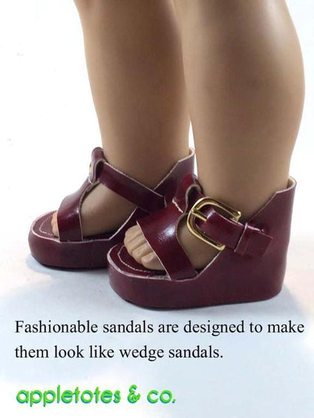 70's Platform Sandals Sewing Pattern for 18 Inch Dolls