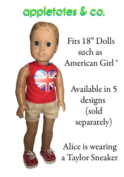 Andi Sneakers ITH Embroidery Pattern for 18" Dolls