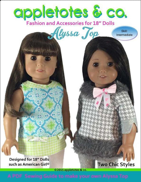 Alyssa Top Sewing Pattern for 18 Inch Dolls