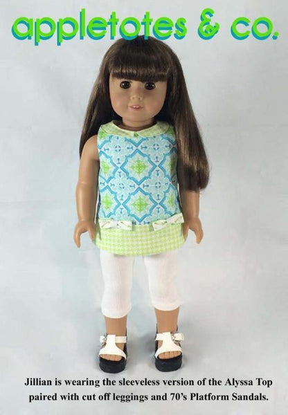 Alyssa Top Sewing Pattern for 18 Inch Dolls