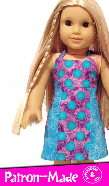 Isabel Halter Top Dress Sewing Pattern for 18 Inch Dolls