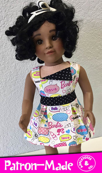 Party Dress Sewing Pattern for 18 Inch Dolls