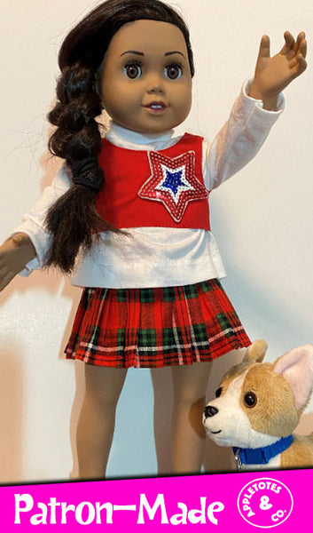 Prep School Uniform Sewing Pattern for 18 Inch Dolls