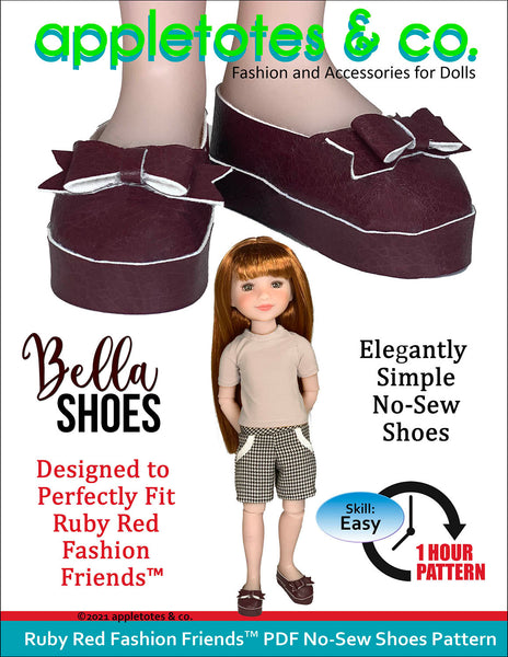 No-Sew Bella Shoes Ruby Red Fashion Friends™ Pattern