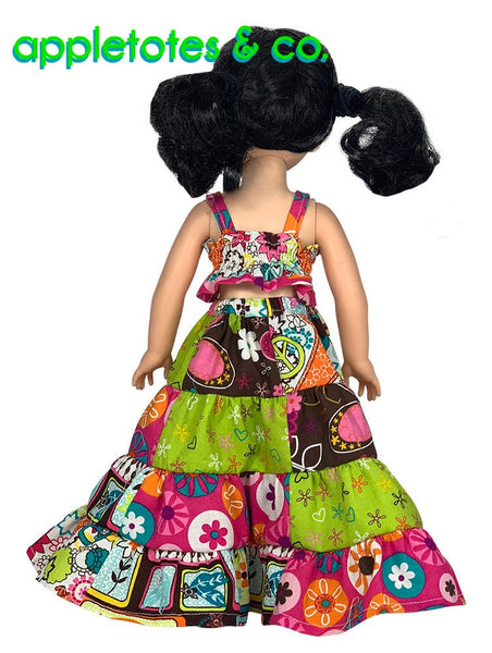 Boho Summer Outfit Sewing Pattern for 14.5" Dolls