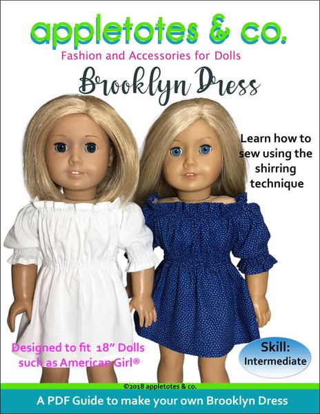 Brooklyn Dress Sewing Pattern for 18 Inch Dolls