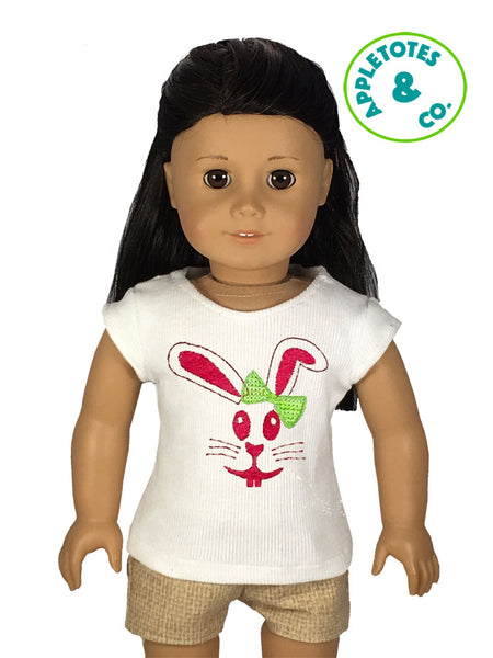 Bunny Machine Embroidery File for 18 Inch Dolls