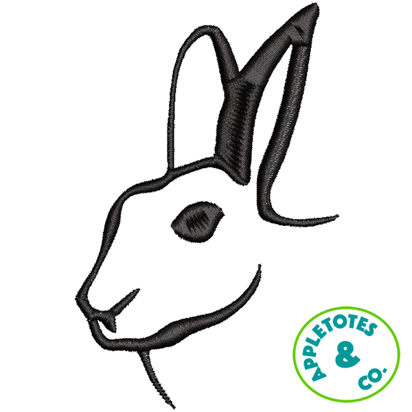 Sleek Bunny Head Machine Embroidery File for 18 Inch Dolls