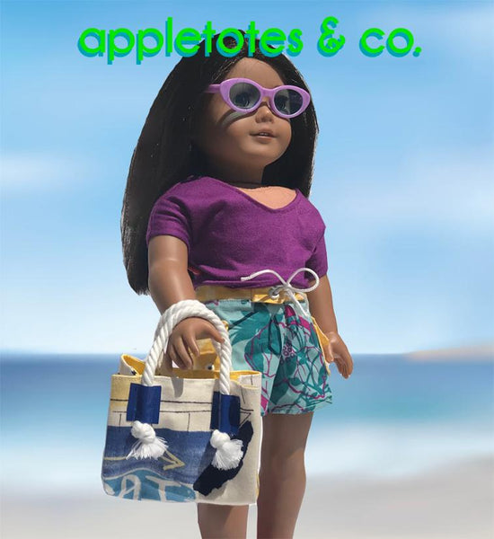 Carry All Beach Bags Sewing Pattern for 18 Inch Dolls