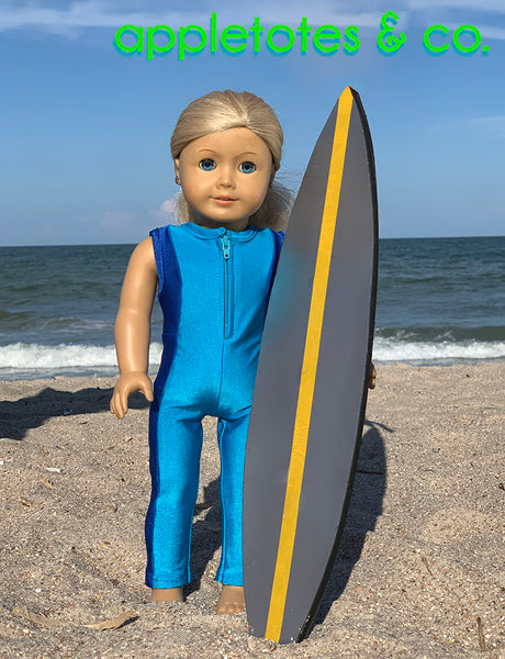 Surf Suit Sewing Pattern for 18 Inch Dolls