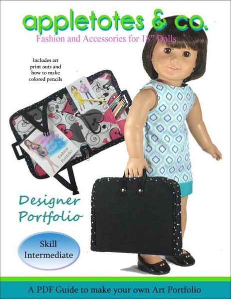 Designer Portfolio Sewing Pattern for 18 Inch Dolls