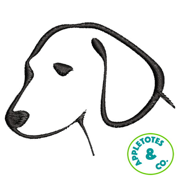 Sleek Dog Head Machine Embroidery File for 18 Inch Dolls