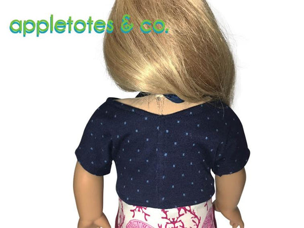 Free Easy Beach Shirt Sewing Pattern for 18 Inch Dolls