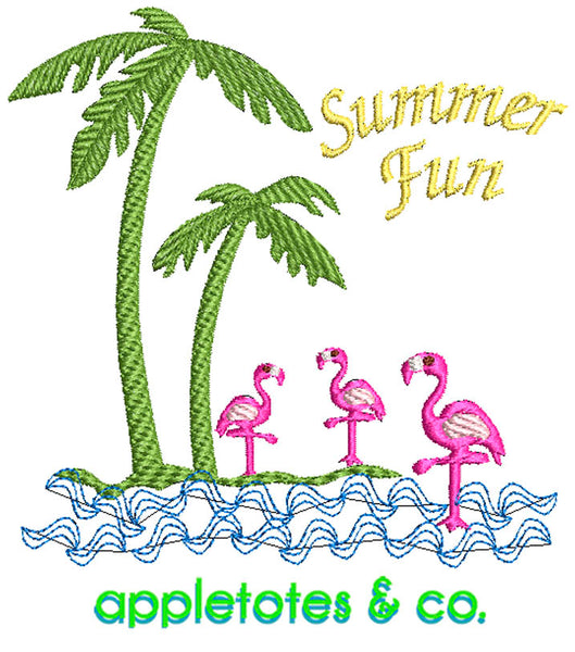 Florida Summer Fun Machine Embroidery File for 18 Inch Dolls