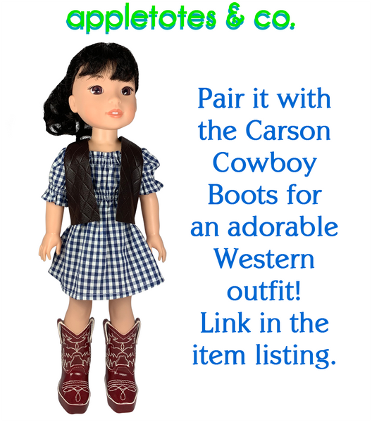 Free Western Vest Sewing Pattern for 14 Inch Dolls