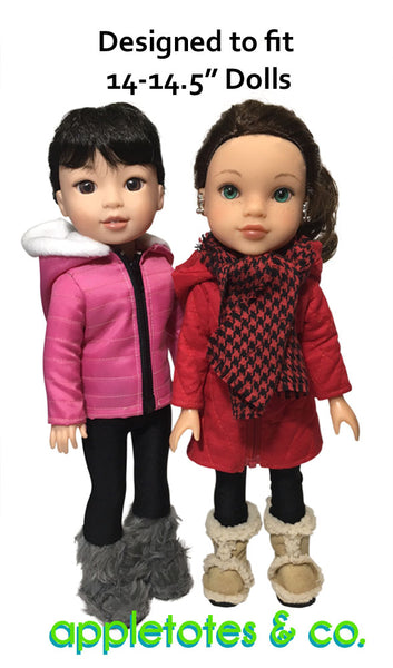 Furry Boots Sewing Pattern for 14.5" Dolls