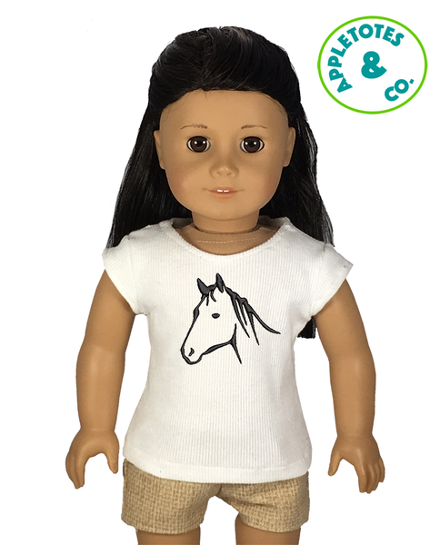 Sleek Horse Head Machine Embroidery File for 18 Inch Dolls