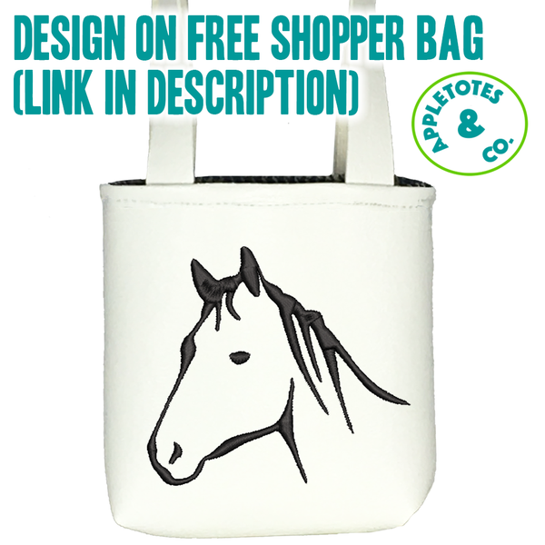 Sleek Horse Head Machine Embroidery File for 18 Inch Dolls