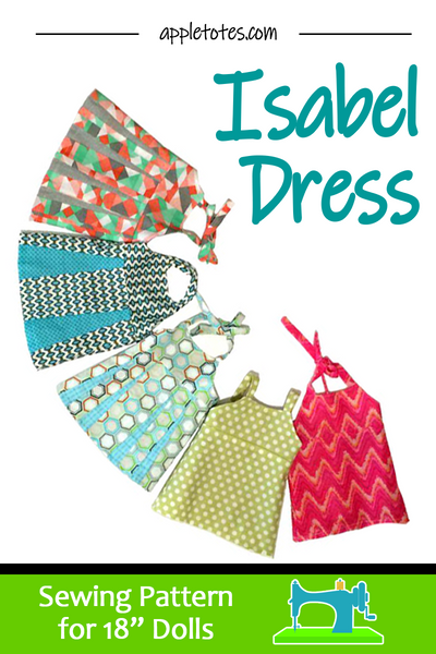 Isabel Halter Top Dress Sewing Pattern for 18 Inch Dolls