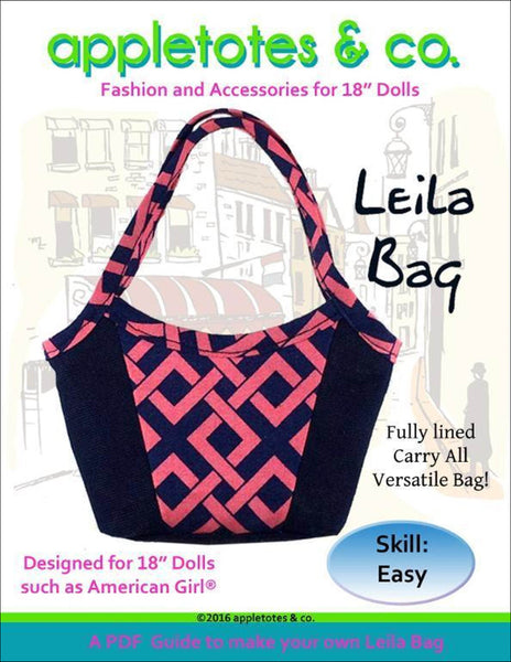 Leila Handbag Sewing Pattern for 18 Inch Dolls