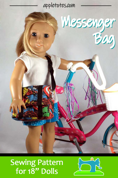 Messenger Bag Sewing Pattern for 18 Inch Dolls