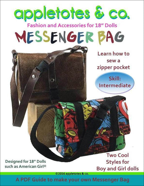 Messenger Bag Sewing Pattern for 18 Inch Dolls
