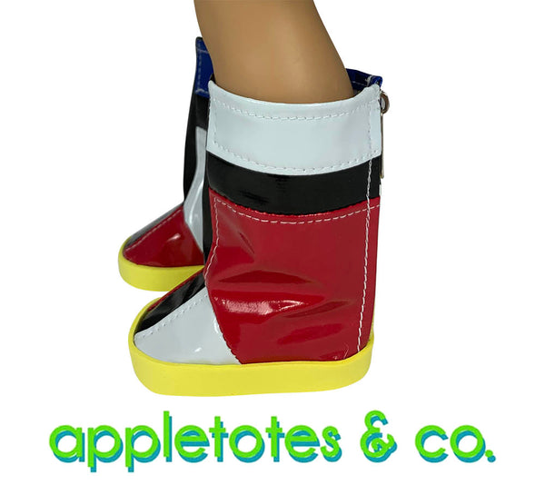 Mondrian Boots Sewing Pattern for 18 Inch Dolls