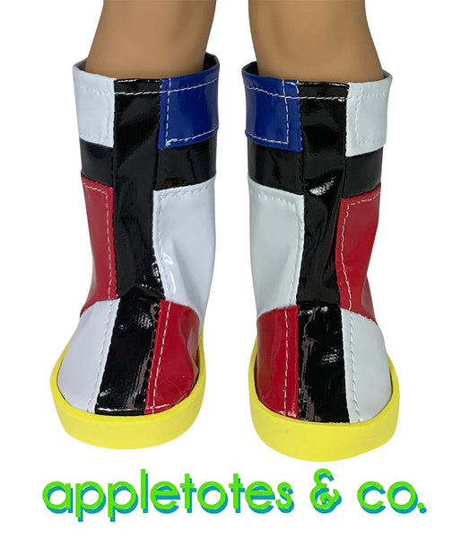 Mondrian Boots Sewing Pattern for 18 Inch Dolls