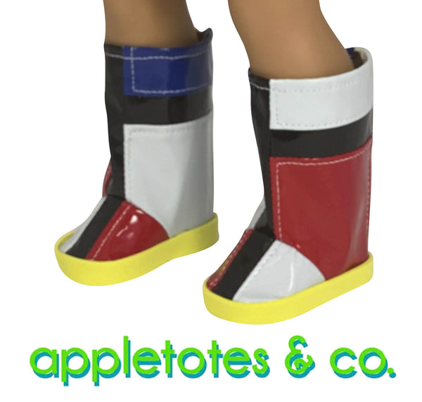 Mondrian Boots Sewing Pattern for 18 Inch Dolls